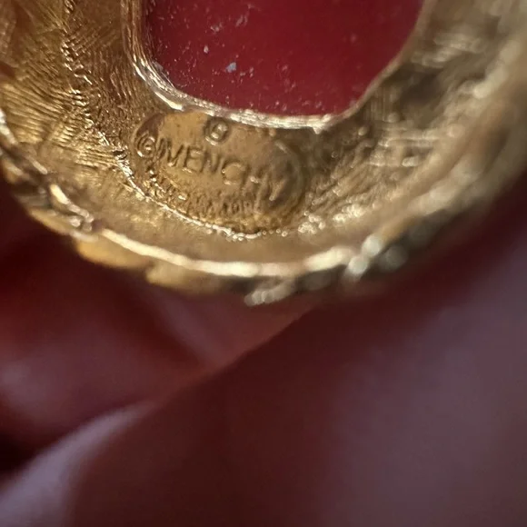 Givenchy Elegant Red and Gold Earrings - Picture 11 of 13